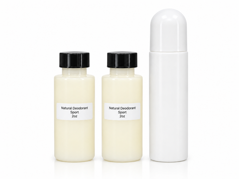Natural Deodorant SPORT Roll-on 3oz REFILL BUNDLE